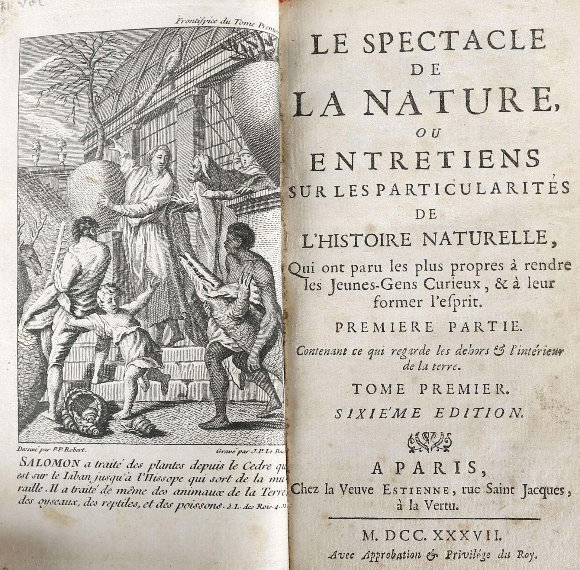 Abbé Noel-Antoine Pluche, Le Spectacle de la nature, 9 Bände - Bild 3 aus 5