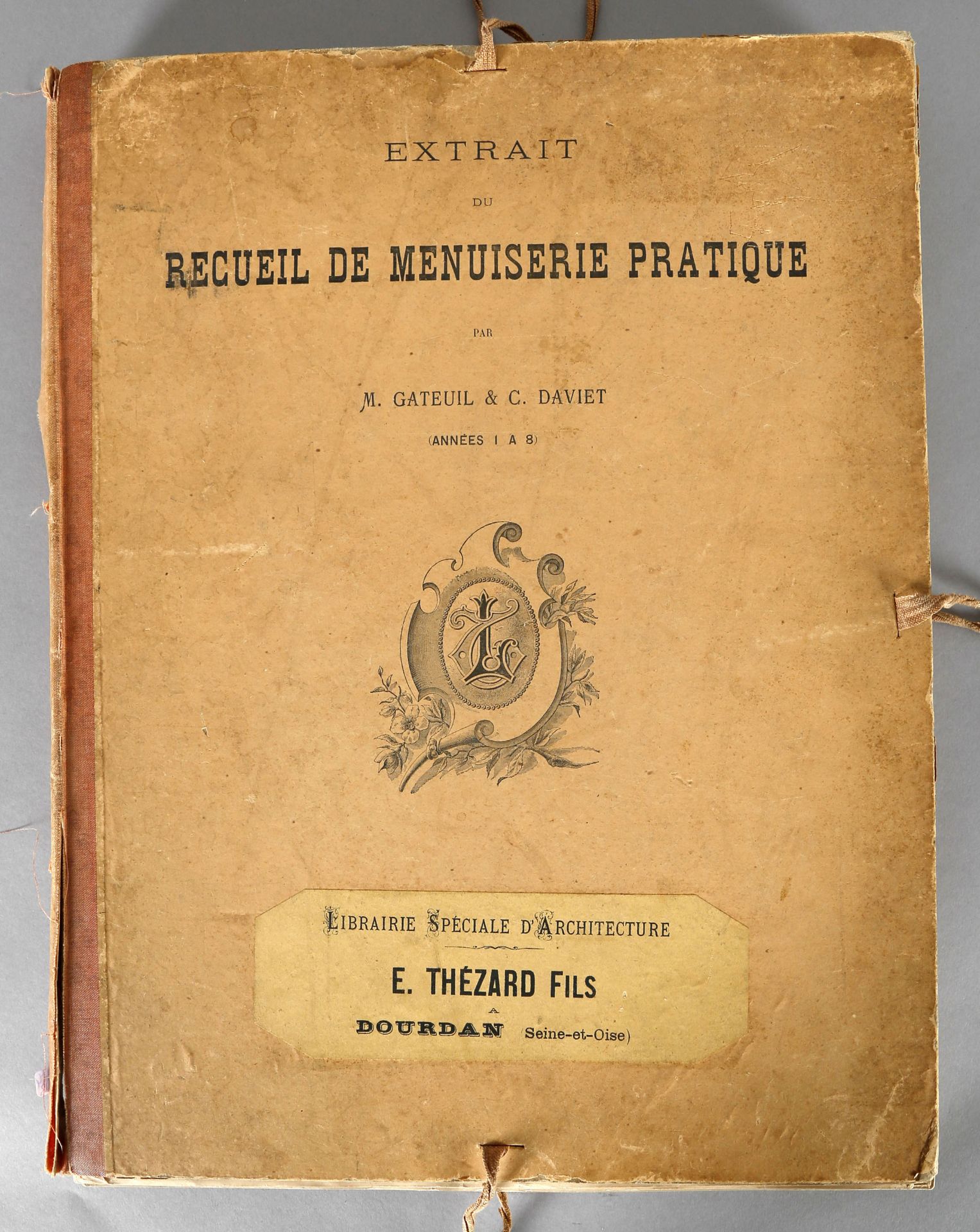 Extrait du Recueil de Menuiserie pratique par M. Gateuil et C. Daviet, Annés 1 à 8 - Image 2 of 2