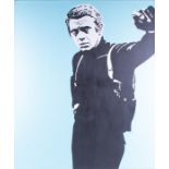 Conrad Leach (b.1965) British depicting Steve McQueen as "Bullitt", signed and dated 2003 on