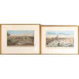 French School, 18th century a pair of hand coloured engravings a prospect of St. James's park with a
