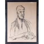 After Oskar Kokoschka (1886-1980) Austria depicting a portrait of a man (self portrait ?), signed