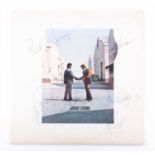 Pink Floyd: a signed 'Wish You Were Here' LP bearing the signatures of Nick Mason, David Gilmour,
