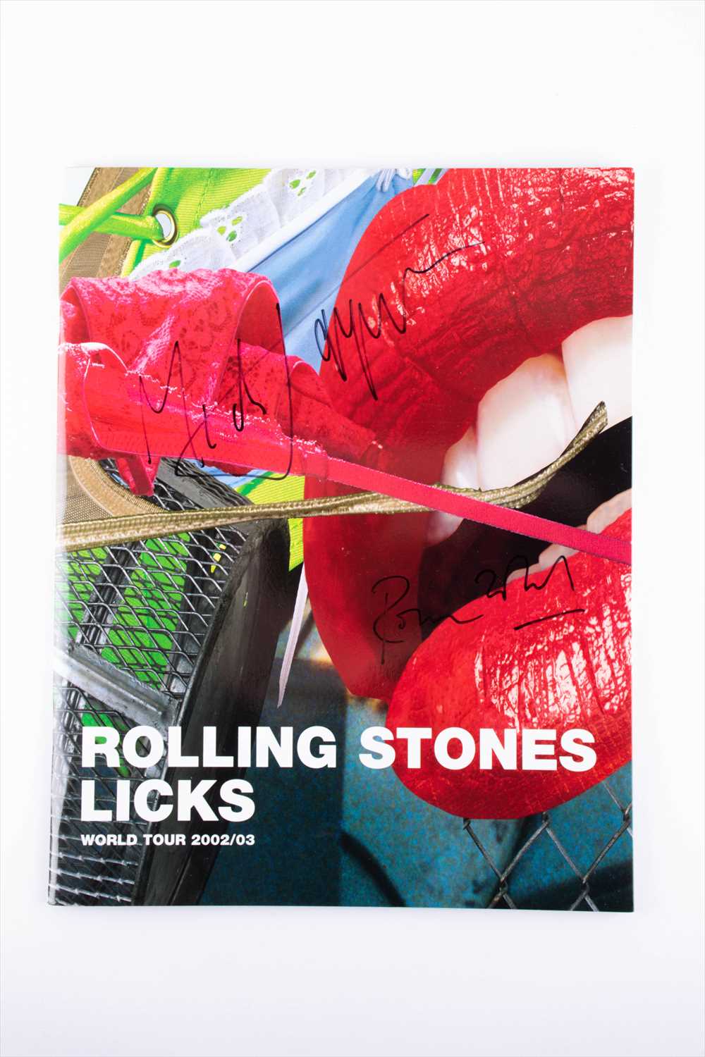 The Rolling Stones: a signed programme from the 'Licks' World Tour 2002/3 signed to the front and