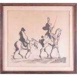 After Honoré-Victorin Daumier (1808 - 1879) French Don Quixote and Sancho Panza, signed on plate,