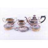 A Victorian silver tea serviceLondon 1892, by W & C Sissons (Walter & Charles Sissons), comprising a