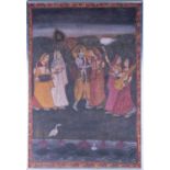 Rajput School, 20th centurydepicting an Indian wedding, unsigned, opaque watercolour on masonite,