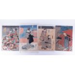 A collection of Japanese woodblock printsto include two works by Utagawa Kunisada (1786-1864) also