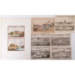 French School, 17th and 18th centuryA group of engravings depicting French views, unsigned,