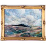 German Impressionist School, 20th century depicting a landscape, signed "L. Ury", oil on panel,