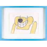 An original animation cell from the children's cartoon series 'Roobarb & Custard'hand-drawn on