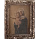 English School, 19th centurydepicting the Virgin Mary with Jesus child in cross-like gesture,