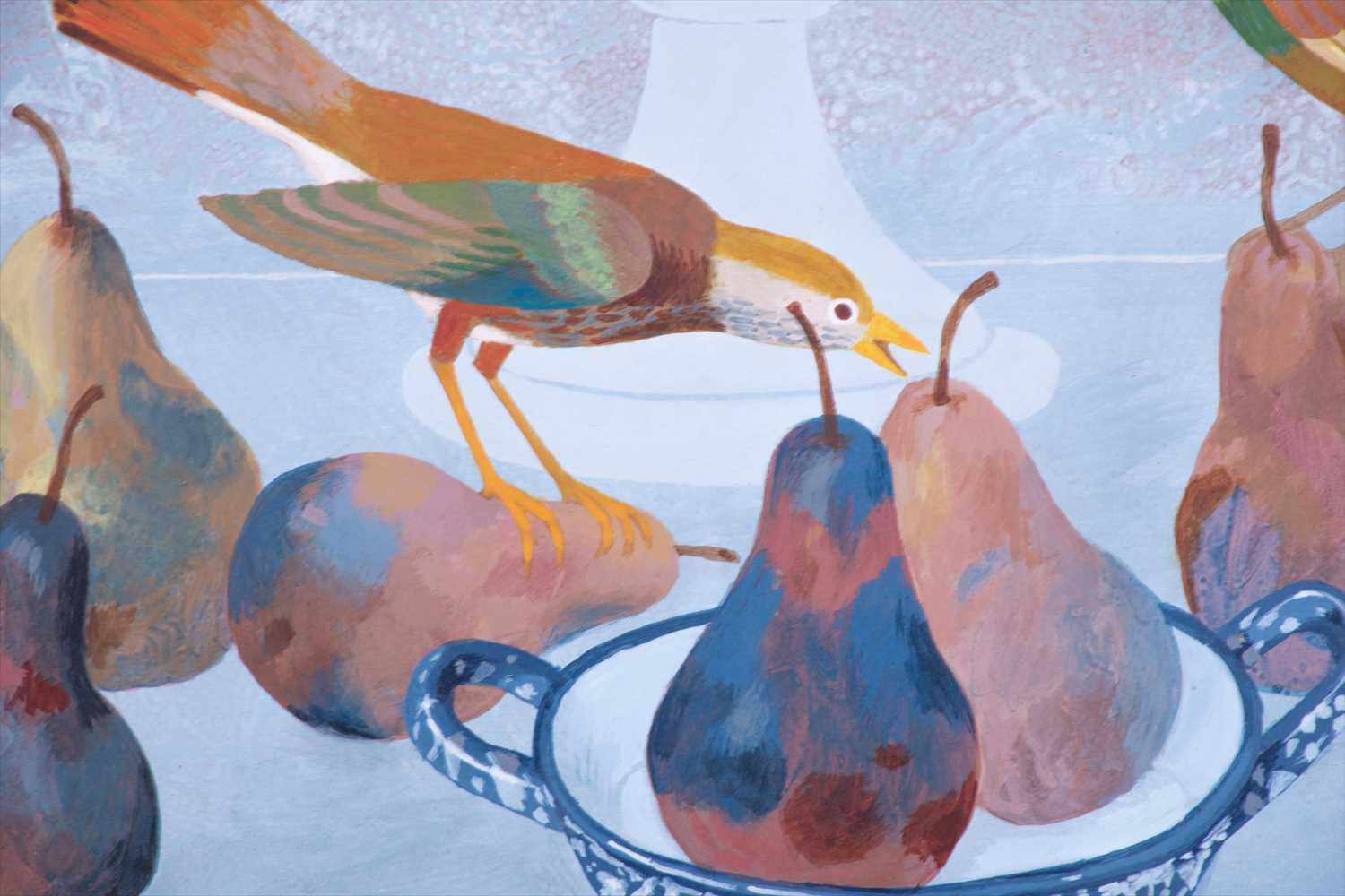 John Sewell (b.1926) British'Still life with 3 birds, pears and grapes', signed and dated 1978 lower - Image 2 of 4