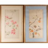 A collection of four Chinese watercolour paintingsby 'Liu Zhuang', each depicting naturalistic