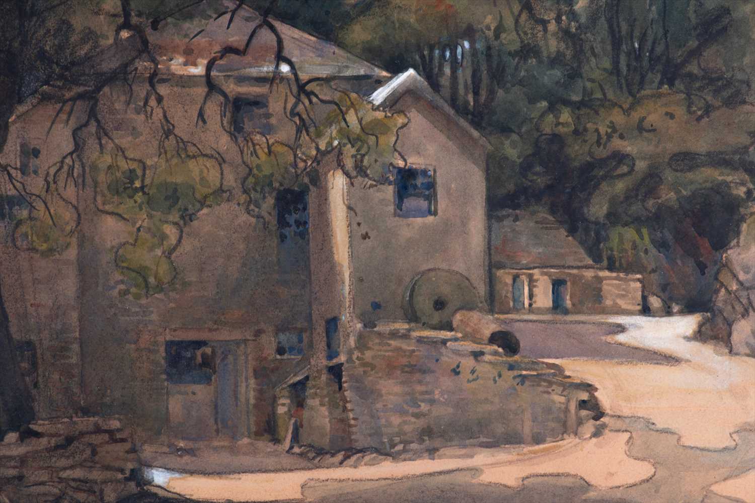 Dorothy Lake Gregory (1893-1970) Americandepicting a homestead, signed lower left, mixed media on - Image 3 of 4