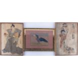 After Utagawa Kunisada (Toyokuni III, 1786-1865) Japanesea group of two depicting one actor and