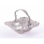 An Edwardian silver basket, Sheffield 1903 by Richard Martin & Ebenezer Hall, with repousse