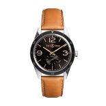 Bell & Ross Vintage BR123 Golden Heritage stainless steel automatic wristwatch, the black dial