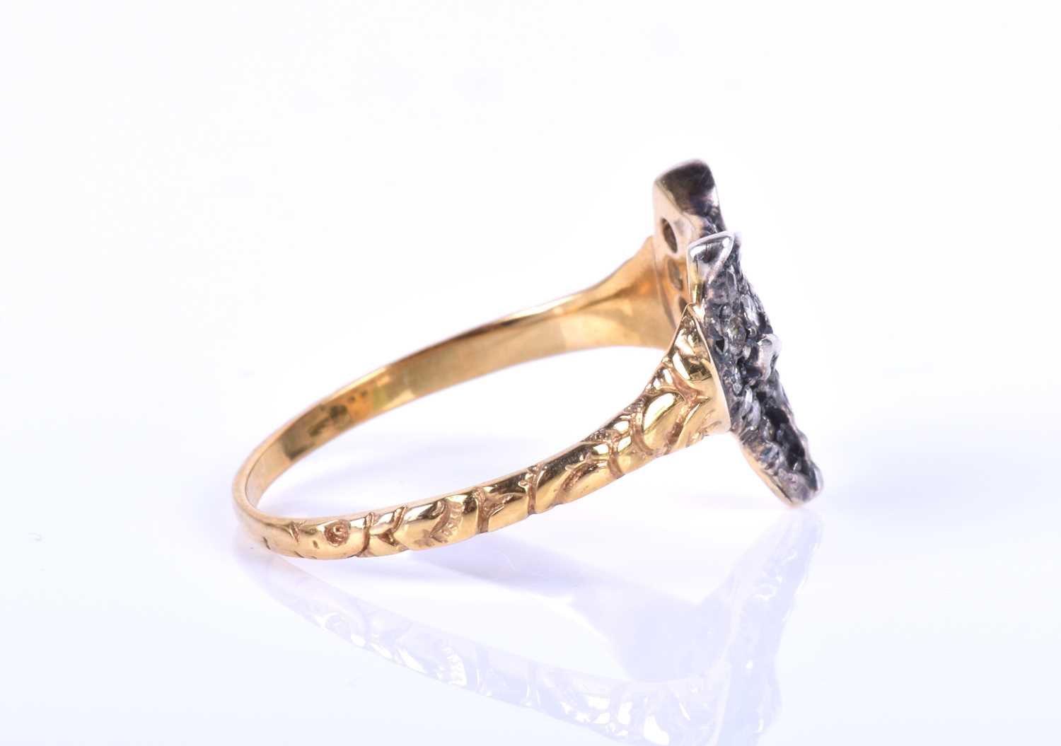 A gold, silver and old-cut diamond fox ring, in the form of a fox's head, inset with old round-cut - Image 5 of 5