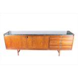 A mid-century rosewood sideboard, designed by Robert Heritage for Archie Shine with rare green
