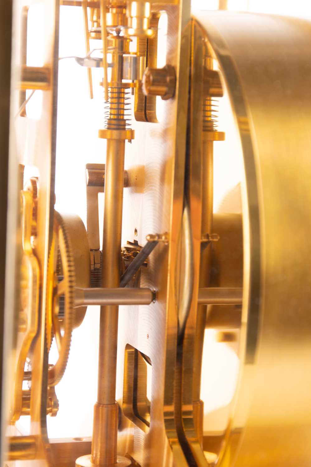 A Jaeger LeCoultre Atmos clockin a gilt brass and glass case, the movement numbered 431269. - Image 8 of 11