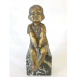 Demetre Chiparus (Romanian, 1886 - 1947) 'The Joyful Child', bronze sculpture, modelled as a