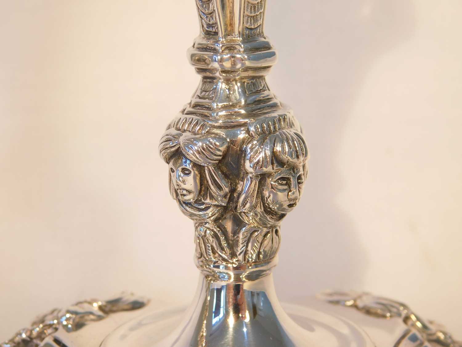 A pair of Irish cast silver candlesticks, Royal Irish Silver Limited, Dublin 1969, each with - Image 11 of 12