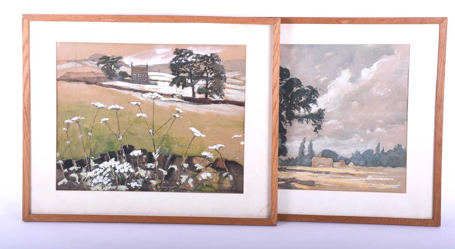 Paul Redway (20th century),' Looking from Castle Cove' & a rural view, signed, a pair,