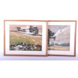 Paul Redway (20th century),' Looking from Castle Cove' & a rural view, signed, a pair,