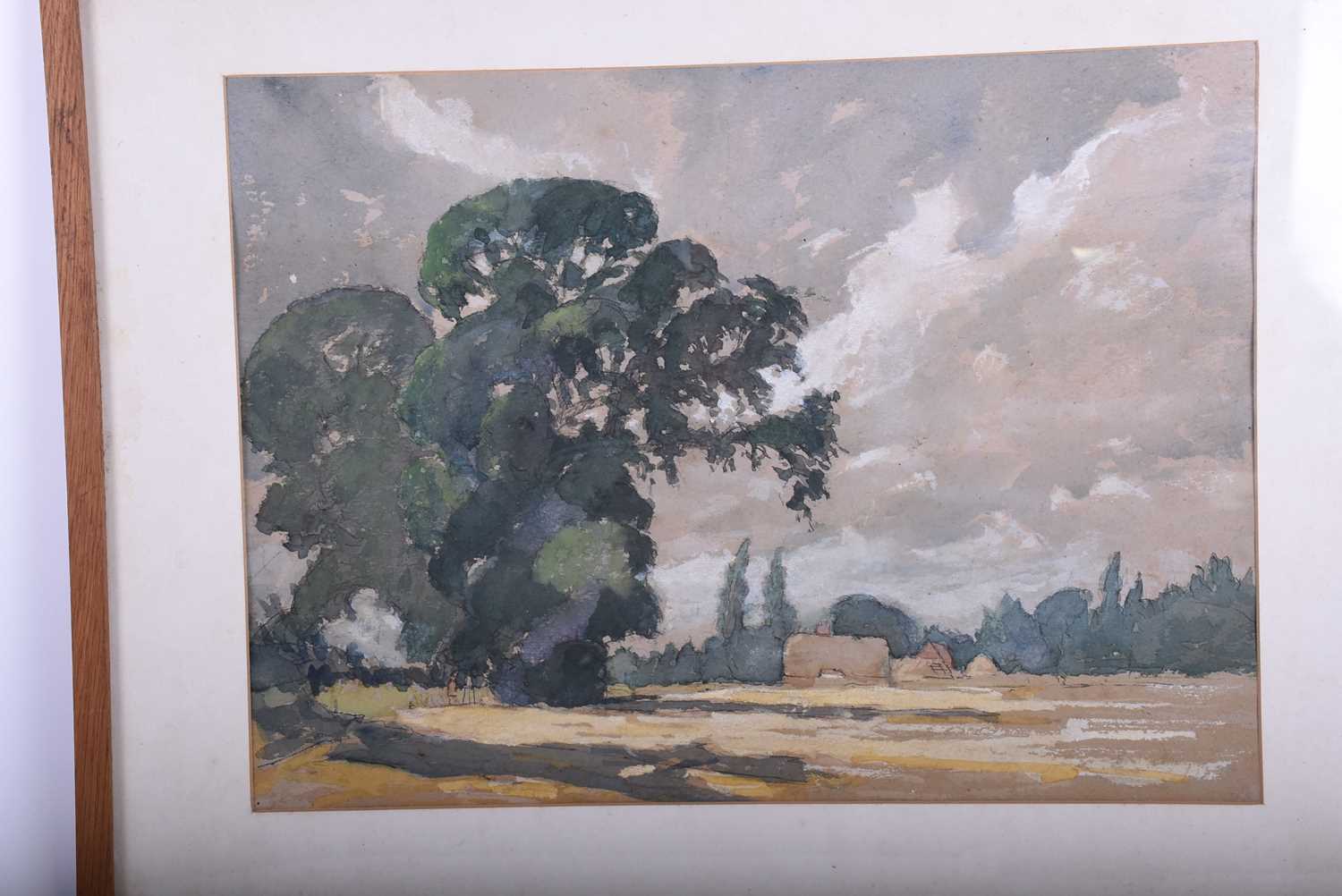 Paul Redway (20th century),' Looking from Castle Cove' & a rural view, signed, a pair, - Image 5 of 6