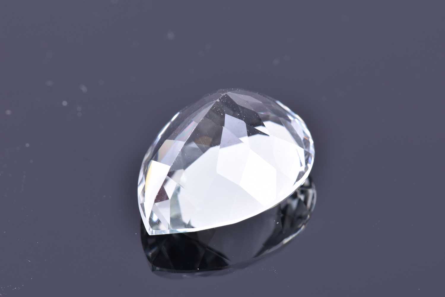 A loose mixed pear-cut pale blue topazof approximately 17.45 carats. Please note: VAT will be - Image 2 of 6