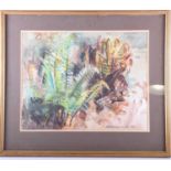 Katharine Church (1910 - 1999), 'Fern in May', signed and dated 84, watercolour, Sally Hunter Fine