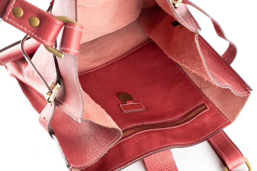 A dark pink leather Mulberry handbagof squared form, with buckle detail, together with a smaller - Image 6 of 10