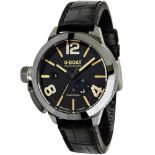 A U-BoatClassico Stratos 45 BK U-29 stainless steel automatic wristwatch,the black dial with baton