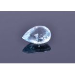 A loose pear-cut aquamarineof approximately 5.40 carats. Please note: VAT will be payable on the