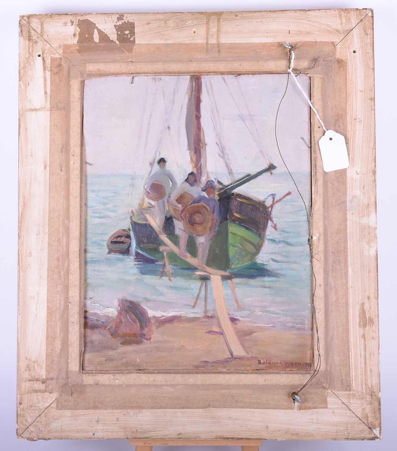 Elizabeth Baldwin Warne (British, 1866 - 1943)Mediterranean scene, painted on reverse with - Image 6 of 8