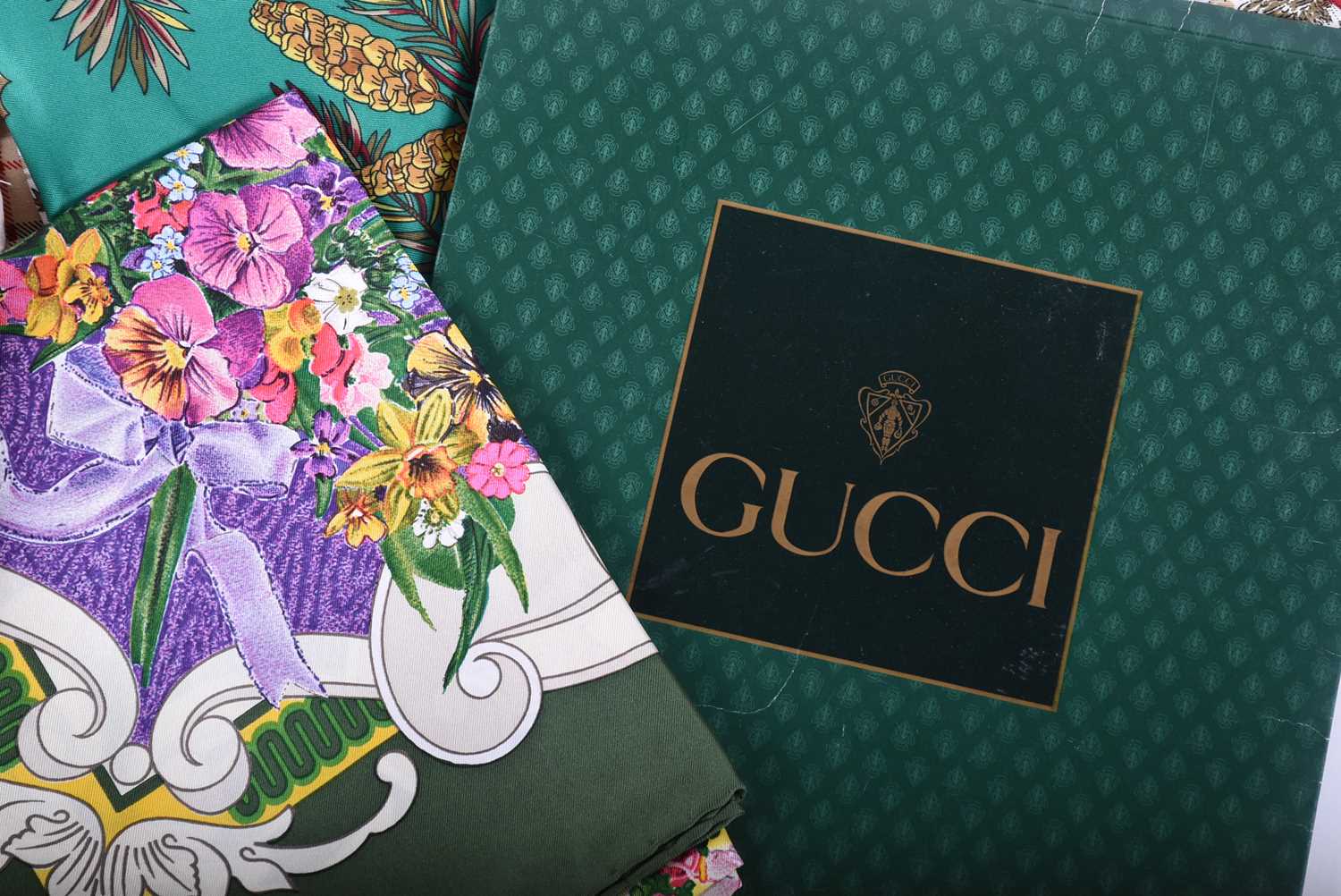 A ladies Gucci shoulder bag, together with a collection of silk scarves, 2 x Gucci, 2 x Liberty, 3 x - Image 4 of 9