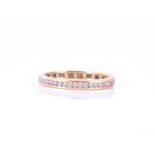 An 18ct yellow gold and diamond eternity ringset with round brilliant-cut diamonds of