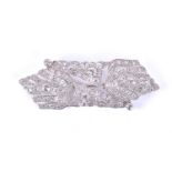 An early to mid 20th century diamond broochpave-set with old round-cut diamonds (the four largest