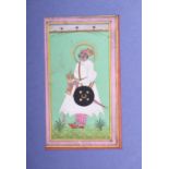 Indian School, 19th century, a full length profile portrait of Maharaja Sardar Singh, dressed with