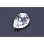 A loose mixed pear-cut pale blue topazof approximately 17.45 carats. Please note: VAT will be