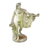 A late 20th century garden statue of the Apollo Belvedere, 101 cm high.Condition report: Some