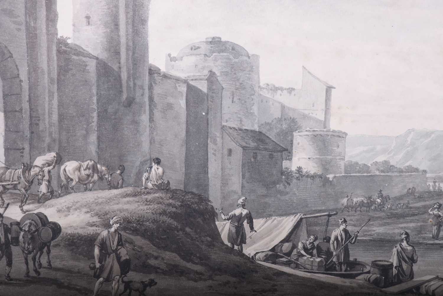 Manner of Claude Joseph Vernet (1714 - 1789), The outskirts of a middle eastern city wall, - Image 2 of 9