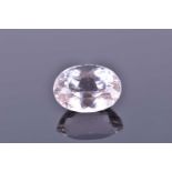 A loose mixed oval-cut kunziteof pale peach/pink colour, approximately 17.08 carats. Please note: