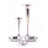 A pair of Edwardian silver bon bon dishes William Adams Ltd, Birmingham 1904, together with a