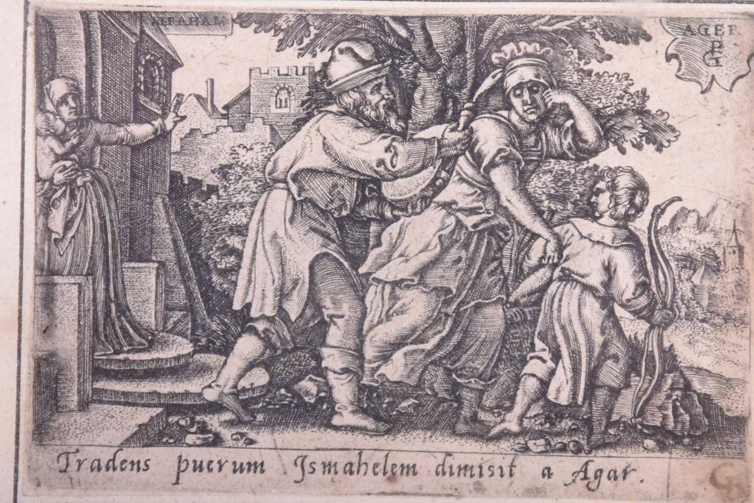 George Pencz ( 1500 - 1550), 'Abraham & Agar' & 'Lucrece', two copper engravings, 5.9cm x 8.5cm & - Image 3 of 3