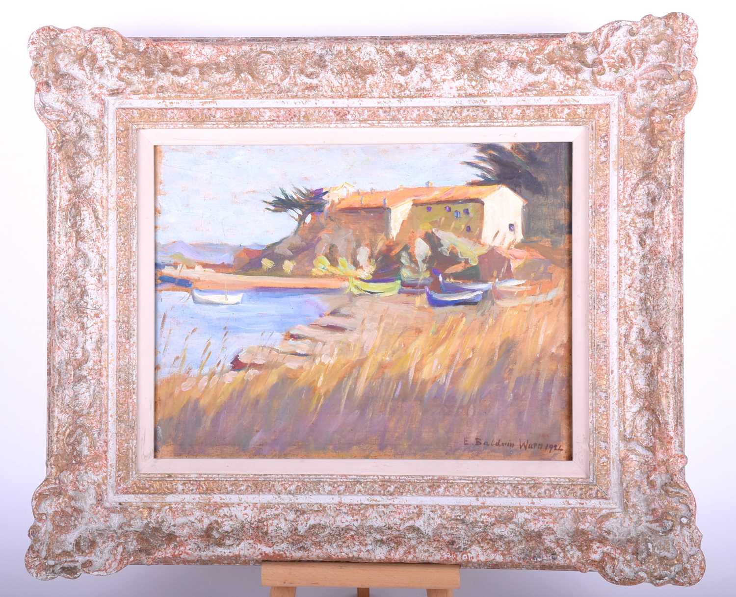 Elizabeth Baldwin Warne (British, 1866 - 1943)Mediterranean scene, painted on reverse with - Image 2 of 8