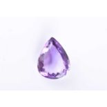 A loose mixed pear-cut amethystof approximately 17.30 carats Please note: VAT will be payable on the