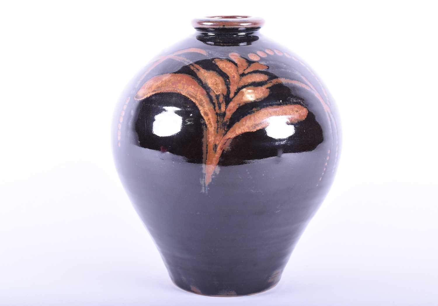 David Leach, OBE (British, 1911- 2005), A large stoneware vase, with tenmoku style glaze and