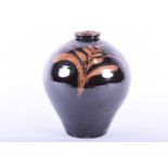 David Leach, OBE (British, 1911- 2005), A large stoneware vase, with tenmoku style glaze and