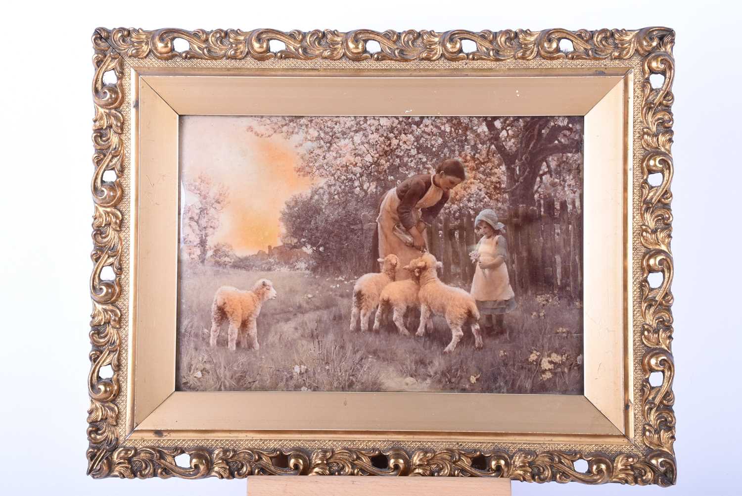 After E A Waterlow,'The Nursery', chrystoleum, mounted within an ornate gilt frame, 17 x 24.